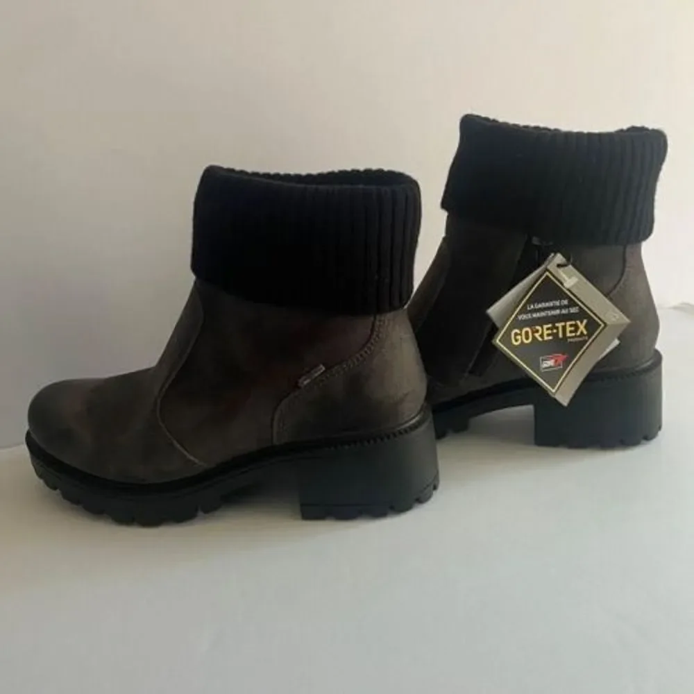 IGI & Co Womens Dark Grey‎ Leather Booties Made in Italy Size 35 - US Size 5 New